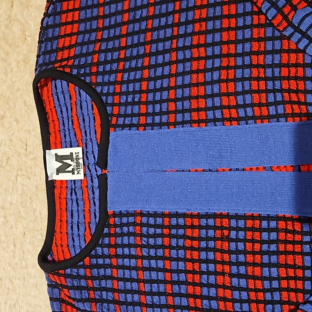 MISSONI SWEATER/CARDIGAN/JACKET BLUE/RED SIZE 44 - Picture 2 of 16